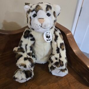 Build A Bear WWF Snow Leopard Plush Stuffed Animal World Wildlife Fund Retired
